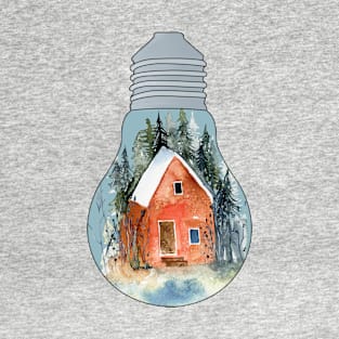 Vintage House In A Light Bulb T-Shirt
